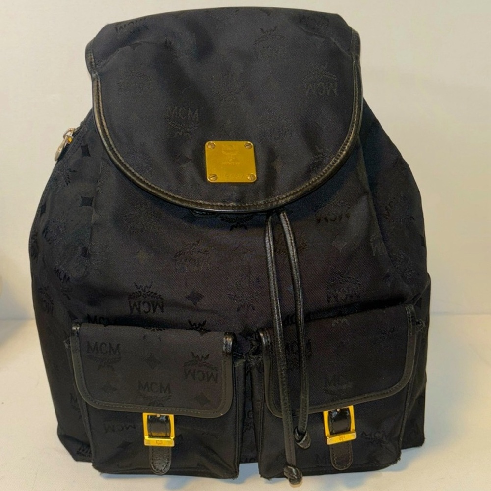 MCM Nylon Black Backpack - Picture 1 of 6